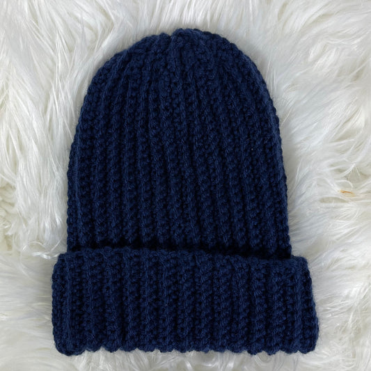 Classic Ribbed Beanie Navy