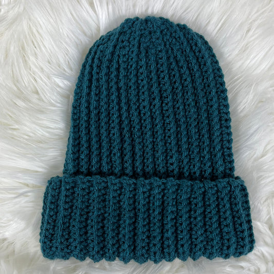 Classic Ribbed Beanie Teal